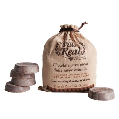 Mexican Hot Chocolate by Verve CULTURE, Dairy Free Vegan Hot Cocoa, Gourmet Spicy Hot Chocolate Discs, Vanilla Hot Chocolate, 500g Bag, 10 Discs