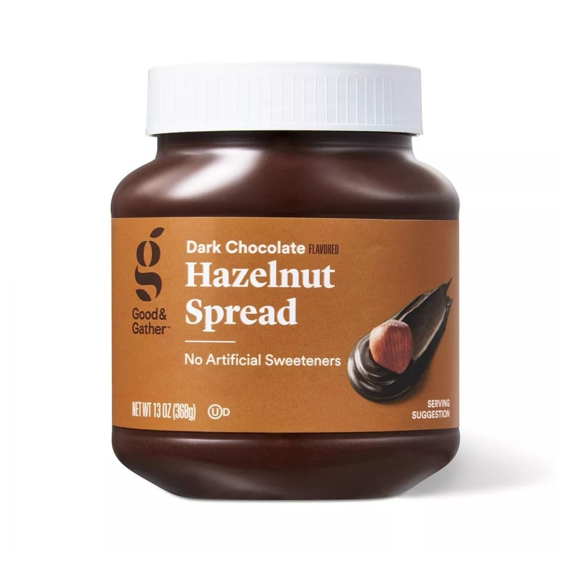 Dark Chocolate Flavored Hazelnut Spread with No Artificial Sweeteners 13oz368g - (Pack of 1)