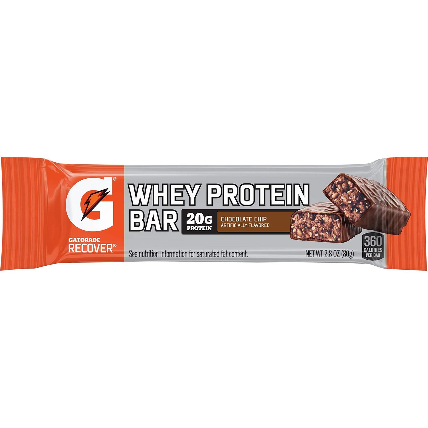 Gatorade Recovery Whey Protein Bar, Chocolate Chip