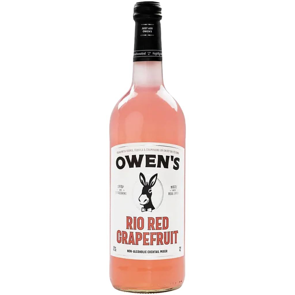 Owen s Craft Mixers Rio Red Grapefruit 1 Pack Handcrafted in the USA with Premium In-gredients 750 ml Bottle Vegan Gluten-Free Soda Mocktail and Cocktail Mixer