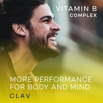 CLAV Vitamin B Complex - 120 Capsules - All 8 B Vitamins with Co-Factors Myo-Inositol Choline - Supports Energy Metabolism - Vegan - Made in Germany