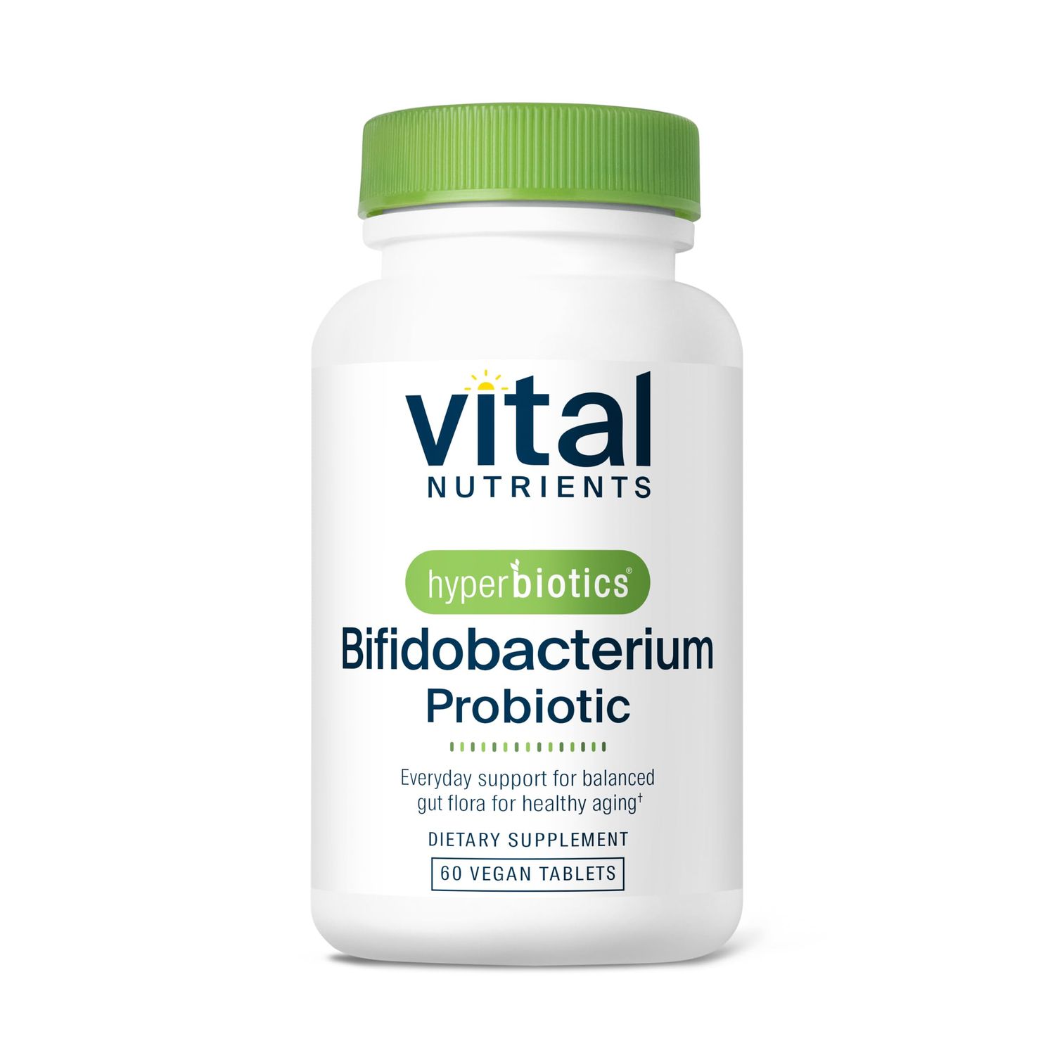 Hyperbiotics Vital Nutrients Bifidobacterium Probiotic 7 Targeted Strains Supports Immune and Digestive Health for Older Adults Shelf-Stable Vegan 60 Tablets