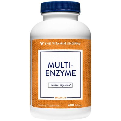 The Vitamin Shoppe Multi Enzyme - Helps Support The Digestion Absorption of Protein, Carbs Fat (600 Tablets)
