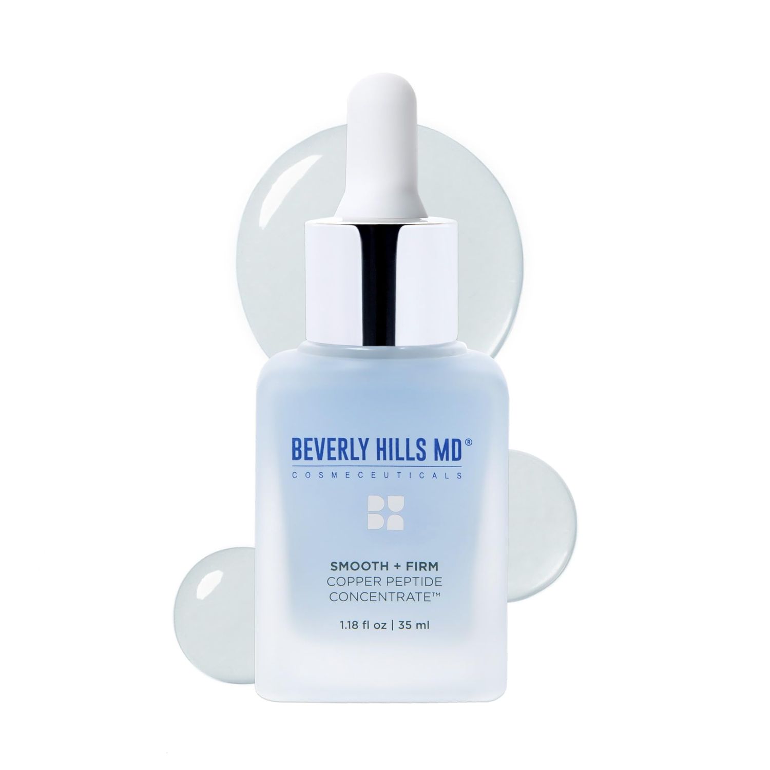 Smooth Firm Copper Peptide Concentrate Serum for Aging Skin, Plumping Niacinamide for Tightening Brightening, Helps Improve Elasticity, Hyperpigmentation Dark Spots, Water Based, 1.18 Fl Oz