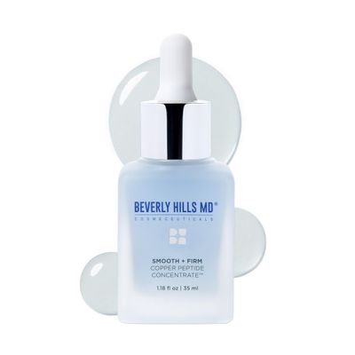Smooth Firm Copper Peptide Concentrate Serum for Aging Skin, Plumping Niacinamide for Tightening Brightening, Helps Improve Elasticity, Hyperpigmentation Dark Spots, Water Based, 1.18 Fl Oz