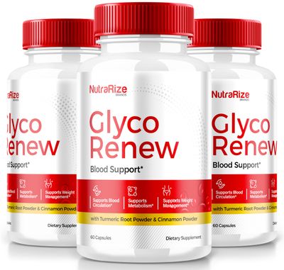 NutraRize (Pack of 3 Glyco Renew Pills, All Natural Blood Support Formula, Maximum Strength Supplement to Maintain Stable Levels, Your Journey Towards Health, Official Reviews (180 Capsules)