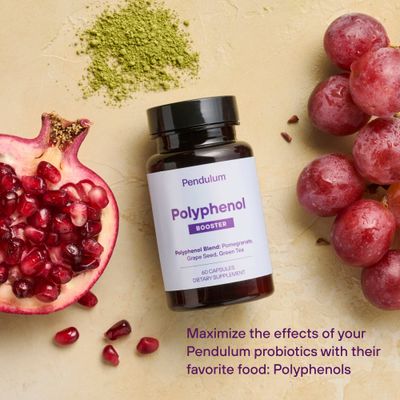 Pendulum Polyphenol Booster, Antioxidant from Superfoods, Beneficial Plant Compounds for Good Health, Helps Boost Akkermansia Muciniphila for Men Women (60 Capsules, 1-Pack)