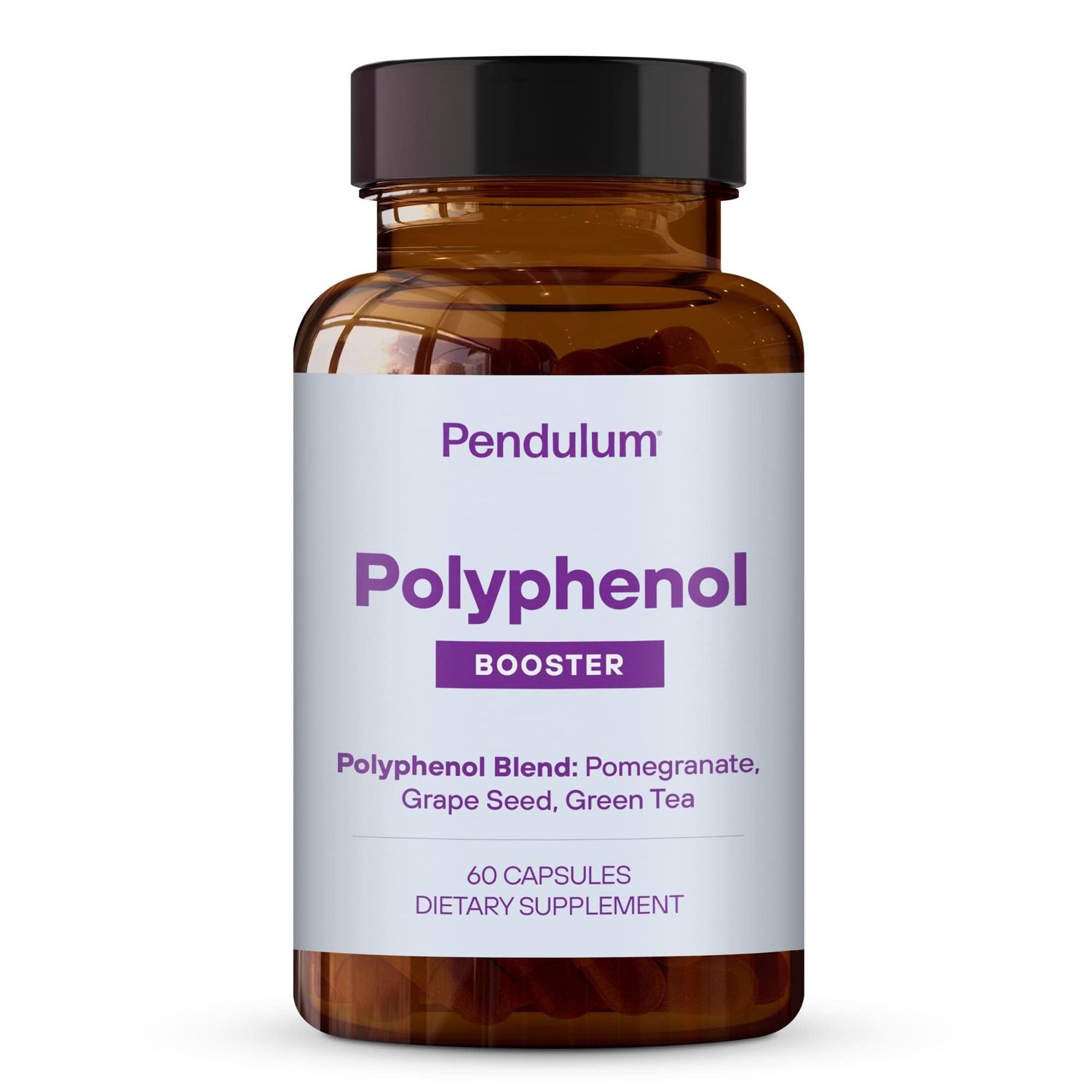 Pendulum Polyphenol Booster, Antioxidant from Superfoods, Beneficial Plant Compounds for Good Health, Helps Boost Akkermansia Muciniphila for Men Women (60 Capsules, 1-Pack)