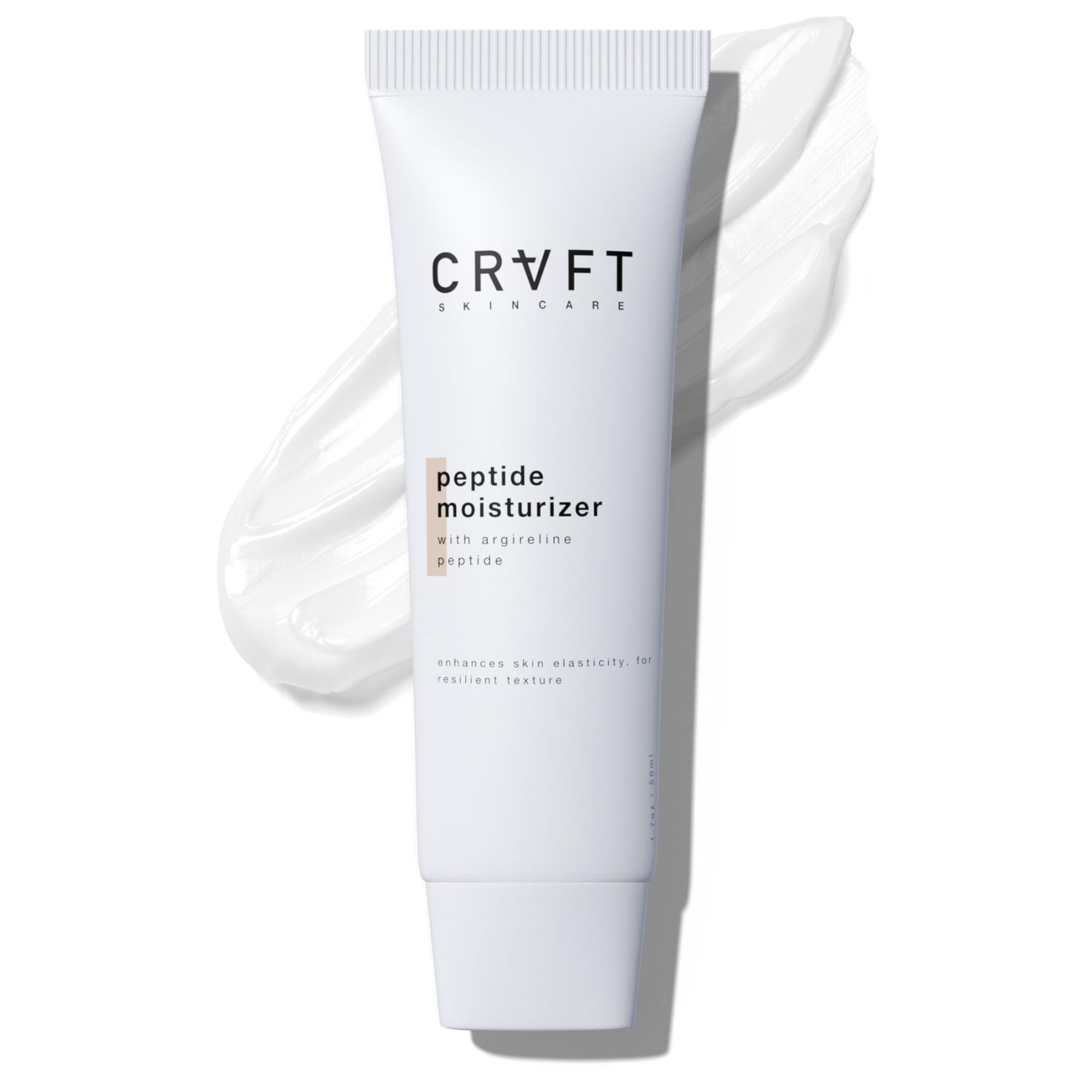 Hair Craft Co. Peptide Moisturizer 1.7oz - Daily Hydrating Face Cream for Dry Skin - Anti-AgingFirming, Helps Reduce Wrinkle AppearanceFine Lines - Lightweight, Non-Greasy Formula - 30 Day Supply