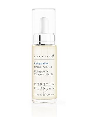 Kerstin Florian Organic Rehydrating Neroli Facial Oil Anti Aging Moisturizer with Jojoba and Argan Oils Facial Serum for All Skin Types (1 fl oz)