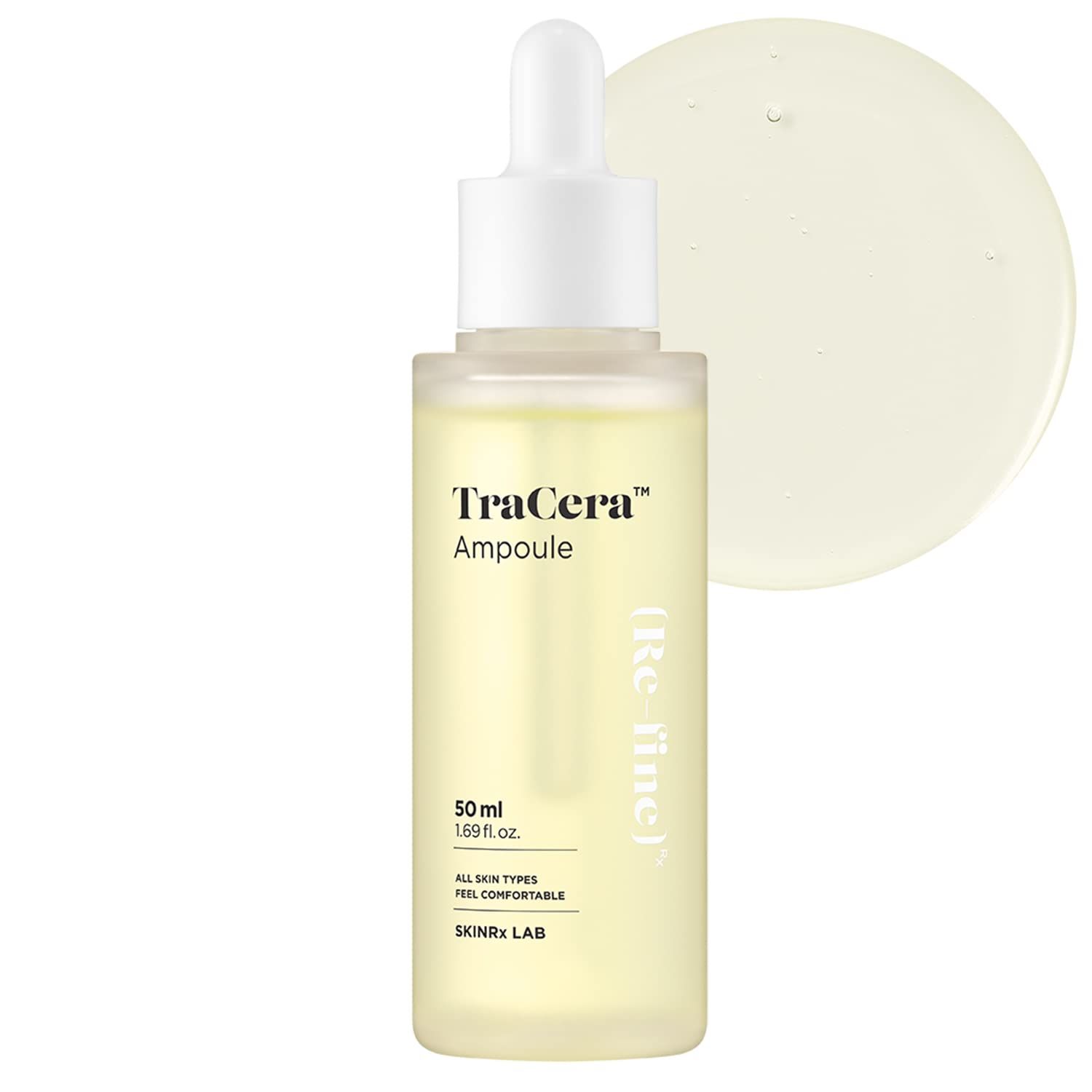 SKINRxLAB TraCera Ampoule - Dark Spot Tone Correcting Face Serum - Vitamin C and Ceramide - Control Melanin, Blemishes and Freckles - Anti Aging Serum for Smooth, Moisturizing Finish, 1.69 fl.oz.