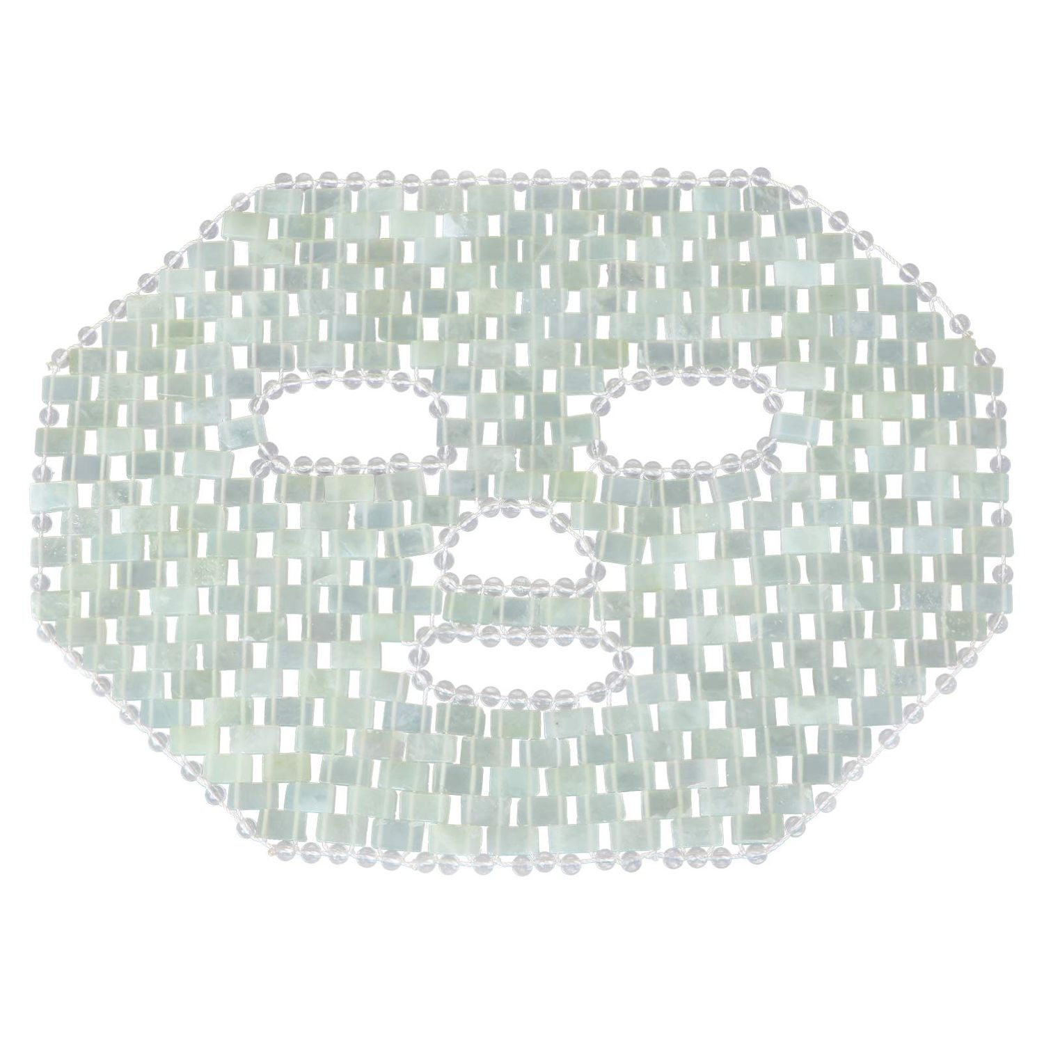 FRCOLOR Jade Facial Mask Natural Jade Stone Anti-Aging Facial Sleeping Eye Mask Beauty Skincare Massage Tool for Dark Circles Puffiness, Facial Massage Tool