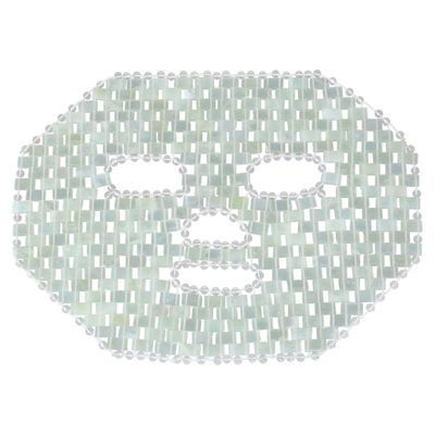 FRCOLOR Jade Facial Mask Natural Jade Stone Anti-Aging Facial Sleeping Eye Mask Beauty Skincare Massage Tool for Dark Circles Puffiness, Facial Massage Tool