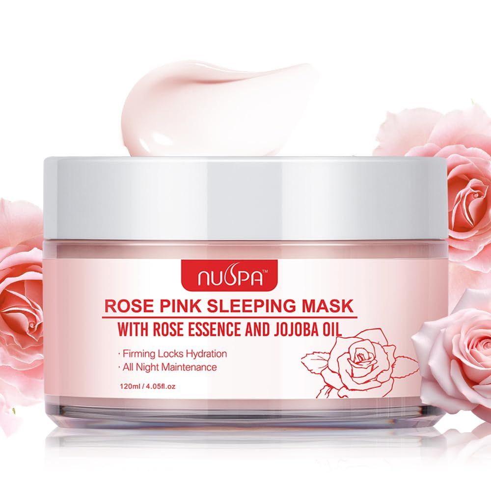 NUSPA Organic Rose Face Clay Mask, Wash Off Repairing Facial Mask Skincare,Anti Wrinkle Remove Dark Circle Foot Facial Skin Care Treatmet for Women,Men Daily
