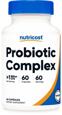 Nutricost Probiotic Complex (1 Billion CFU) 60 Capsules - Gluten-Free, Non-GMO
