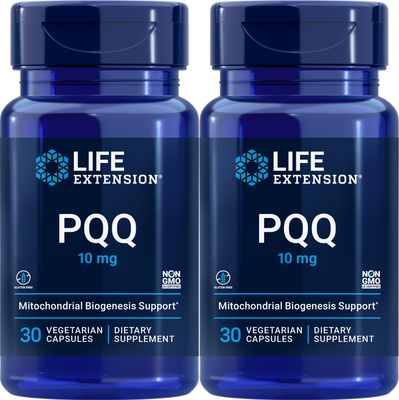 Life Extension PQQ (Pyrroloquinoline Quinone) 10 mg, 30 Vegetarian Capsules (Pack of 2)