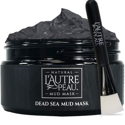 L Autre Peau Dead Sea Mud Mask for Face Body Facial Cleansing Clay Pore Reducer for Acne, Blackheads Oily Skin. Natural Skincare for Women Men Tighten Skin Restore Healthy Complexion 10.1oz