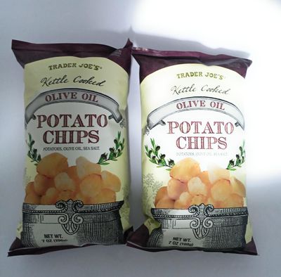 Trader Joe&#39;s Kettle Cooked Olive Oil Potato Chips, 7 oz Bags, Pack of 2