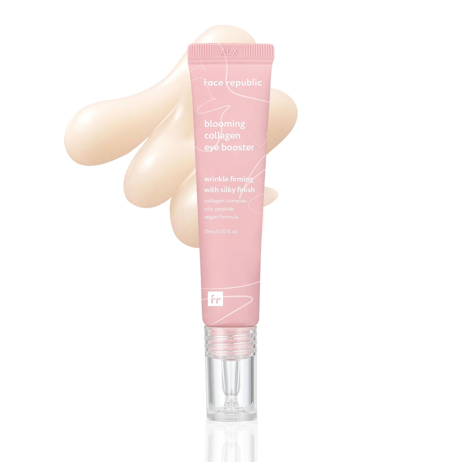 Face Republic Blooming Collagen Eye Booster 15ml 0.50 fl oz Wrinkle Care Eye Cream Nourishing, Firming, Smoothing Collagen, Vita-Peptide Firm and Elastic Skin Vegan Korean Skin Care