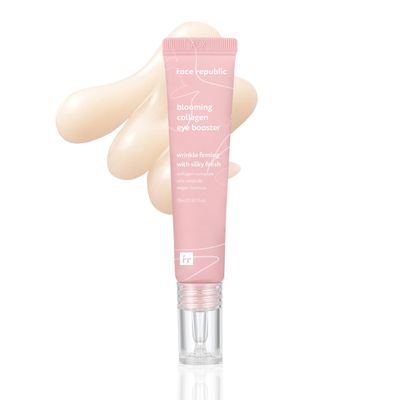 Face Republic Blooming Collagen Eye Booster 15ml 0.50 fl oz Wrinkle Care Eye Cream Nourishing, Firming, Smoothing Collagen, Vita-Peptide Firm and Elastic Skin Vegan Korean Skin Care
