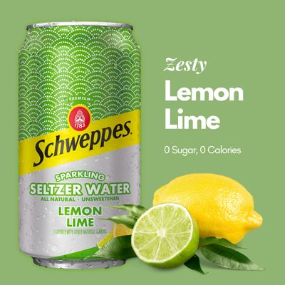 Schweppes Lemon Lime Sparkling Seltzer Water - 12, 12oz cans - Refreshing and Crisp Lemon Lime Flavor - Perfect Alone or Mixed - 12 Pack