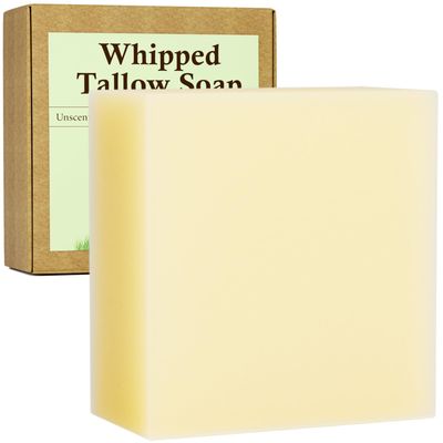 pekinly Tallow Soap, Tallow Soap Bar, Unscented Natural Bar Grass Fed for Face and Body, Moisturizing and Hydrating, Suitable for All Skin Types, 3.5 OZ