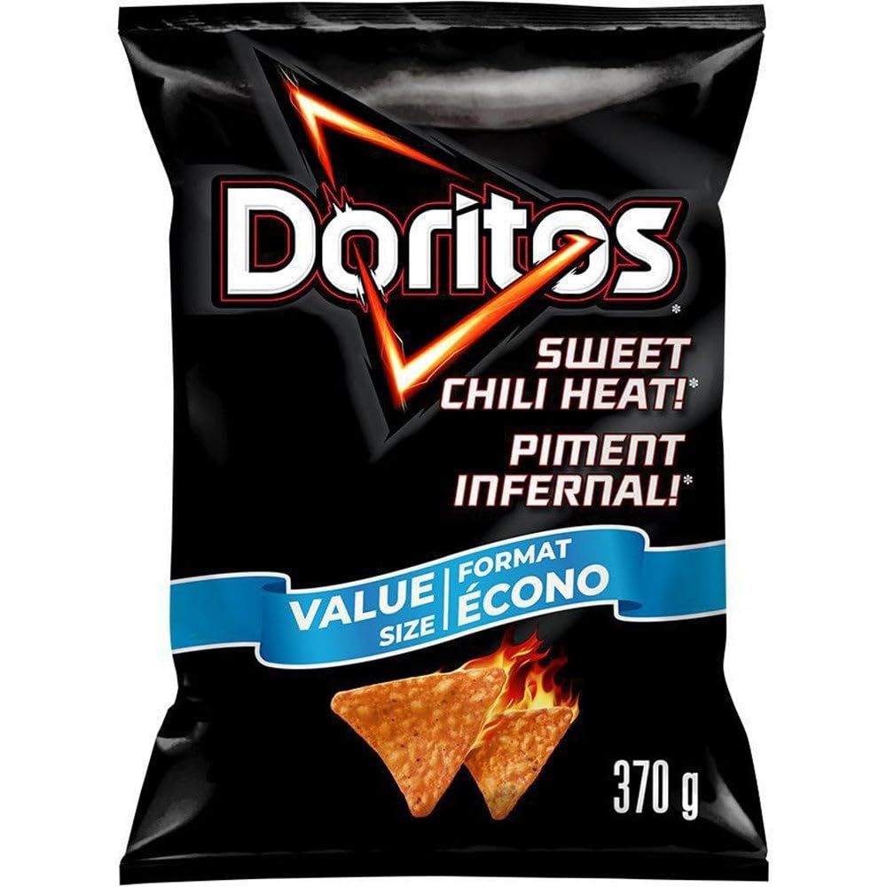 Doritos Sweet Chili Heat Tortilla Chips, 370g13.1 oz., Value Size Bag, Imported from Canada