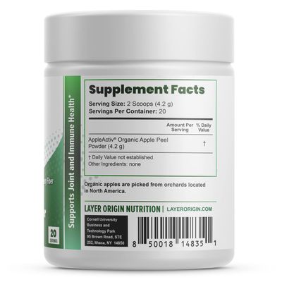 Layer Origin Organic Apple Peel Powder Boost Akkermansia and Bifidobacteria