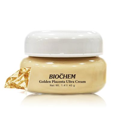 BIOCHEM Golden Placenta Ultra Cream - Anti-Aging Moisturizer wPlacenta Extract for Wrinkles, Fine Lines Collagen Support, Natural Radiance, Firming, Toning Hydrating for Face Neck, 1.41 oz40g