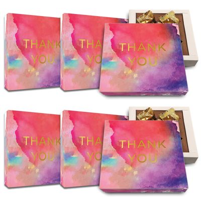 CoolGiftBox Presents for employees Special Thank You for coworkers bulk Individually Wrapped Candy Gift Box Discounted corporate Presents Thank you gifts with Chocolate Truffles Pack of 6