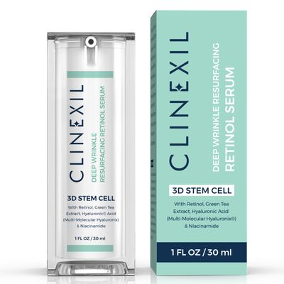 Clinexil Anti-Aging Retinol Serum for Face- 1 Encapsulated Retinol, Niacinamide Hyaluronic Acid Improves Wrinkles, Hydration, Skin Texture Tone. Gentle for Sensitive Skin-1 FL OZ