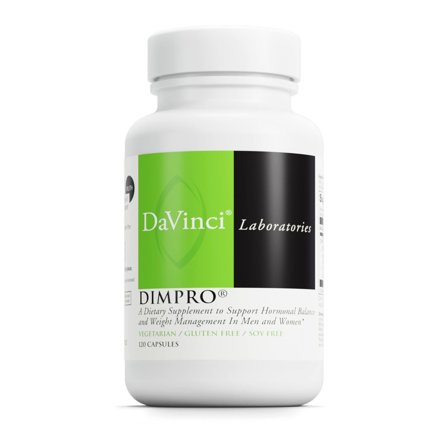 DAVINCI Labs DIMPro 75mg - Helps Support Hormonal Balance, Estrogen Metabolism More with DIM - Gluten-Free - 120 Capsules (120 Servings)