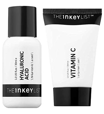 The Inkey List Face Serum And Cream Skincare Set! Hyaluronic Acid Serum And Vitamin C Cream! Antioxidant Skin Brightening Face Cream! Hydrating Serum For Wrinkles, Dryness And Fine Lines!