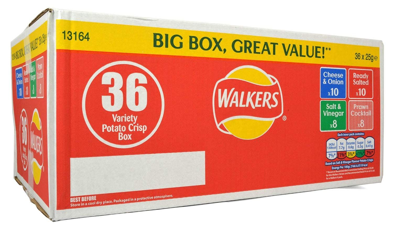 Walkers Variety Bumper Box 36 x 25g
