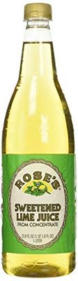 Rose s Sweetened Lime Juice, 1 Liter (33.8 Fluid Ounces) Plastic Bottle (Pack of 2)