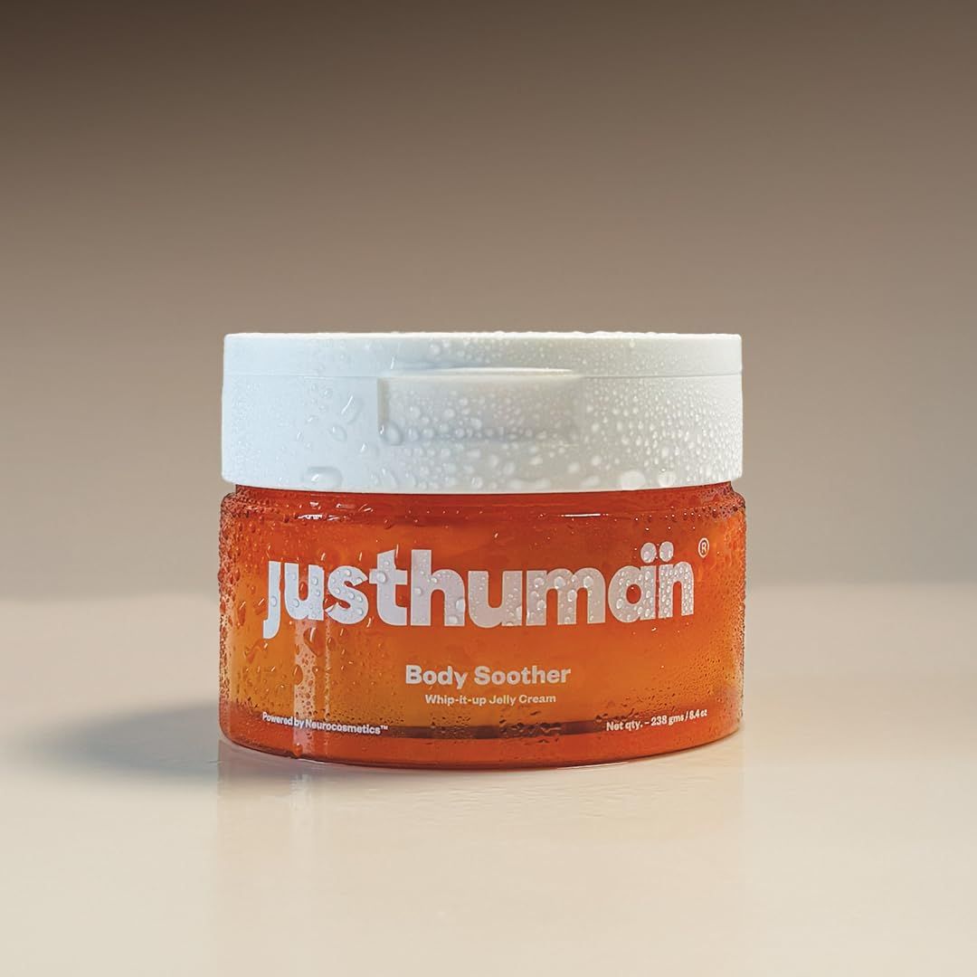 JustHuman Whip-it-up Jelly Cream - Deep Moisture Body Soother with Aloe Vera, Shea Butter, Centella Asiatica, Collagen Vitamin E for Hydrated, Soft Radiant Skin - 8.4 oz