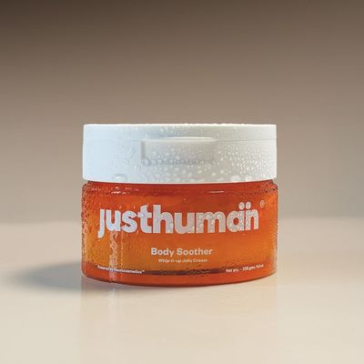 JustHuman Whip-it-up Jelly Cream - Deep Moisture Body Soother with Aloe Vera, Shea Butter, Centella Asiatica, Collagen Vitamin E for Hydrated, Soft Radiant Skin - 8.4 oz