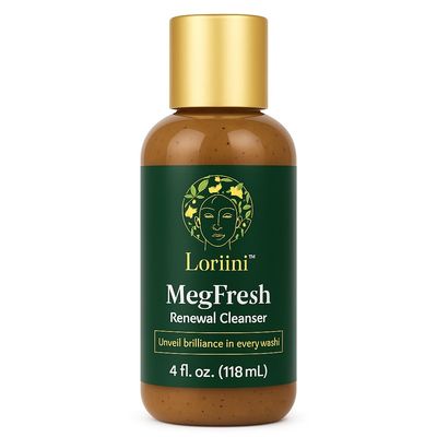Loriini MegFresh Antioxidant Cleanser With Aloe,Papaya, Natural Fruit Extracts for Healthy Skin Fragrance-Free, Anti-Aging Gentle Exfoliating Wash for All Skin Types - 4oz