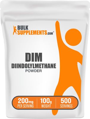BulkSupplements.com DIM Powder - Diindolylmethane Powder, DIM Supplement for Men Women - DIM 200mg, Gluten Free - 200mg per Serving, 100g (3.5 oz) (Pack of 1)