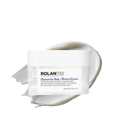 ROLANYIN Hyaluronic Acid Retinol Cream Anti Aging and Deep Hydration Nourishing Wrinkle Reduction and Smoothing Formula for Improved Skin Texture Skin Care