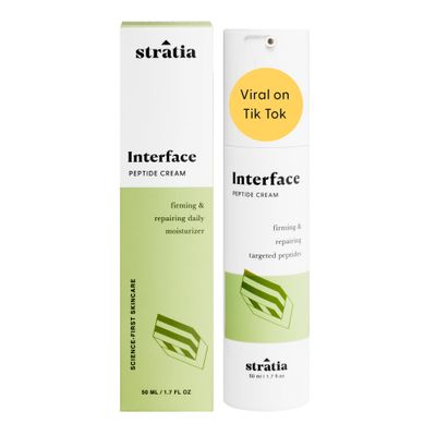 Stratia Interface Daily Moisturizer with Peptides for Hydration Repair, Suitable for All Skin Types, 1.70 Fl Oz (Pack of 1)