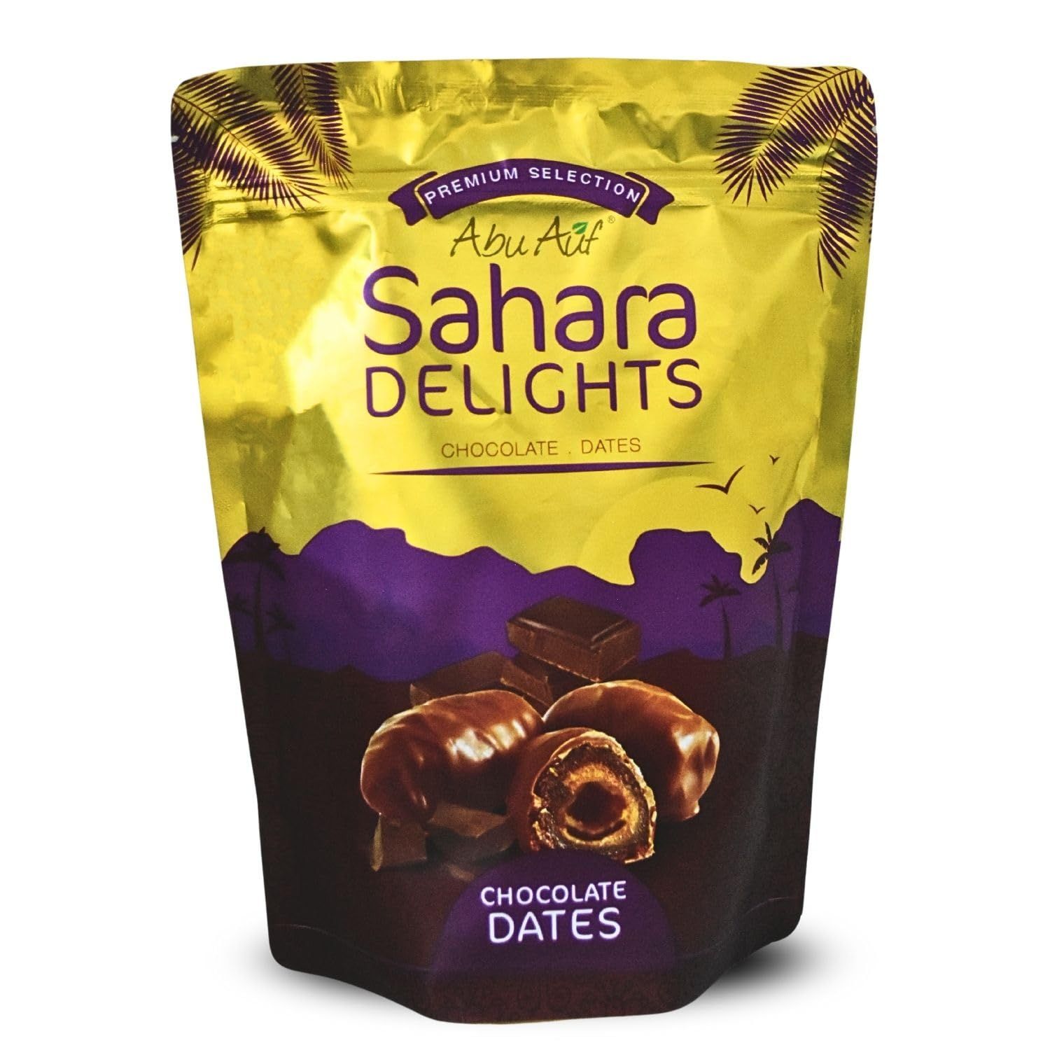 Generic Abu Auf Semi Dry Dates Without Seed Coated With Chocolate Sahara Delights Delicious Finest Natural Tamr Free From Genetically Modified Fresh Kosher Halal (1 Pack 10.58 oz 300 gm)