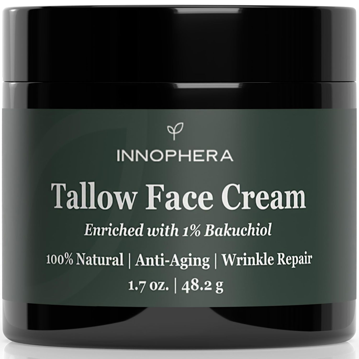 Innophera Whipped Beef Tallow Face Anti-Aging Cream With 1 Bakuchiol 100 Natural Wrinkle Repair Moisturizing Face Cream for Sensitive Skin Unscented 1.7 oz.