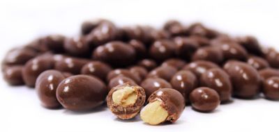 Dark Chocolate Covered Peanuts 1 Pound. Crunchy Roasted Peanuts in Premium Dark Chocolate.