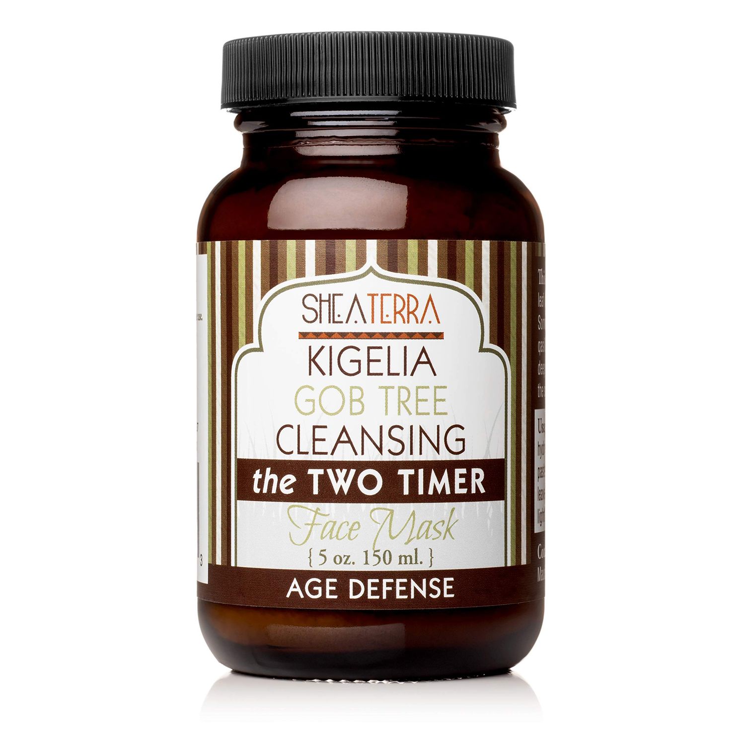 Shea Terra Kigelia Age Defense Collection - Cleansing Face Mask Natural, Anti-Aging Face Mask with Gob Tree Leaf Powder to Exfoliate Skin and Banish Blemishes Clogged Pores for Clear Skin - 5oz