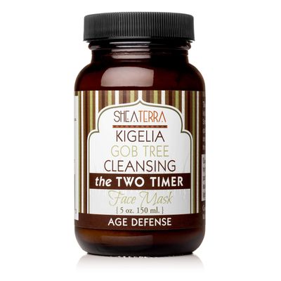 Shea Terra Kigelia Age Defense Collection - Cleansing Face Mask Natural, Anti-Aging Face Mask with Gob Tree Leaf Powder to Exfoliate Skin and Banish Blemishes Clogged Pores for Clear Skin - 5oz