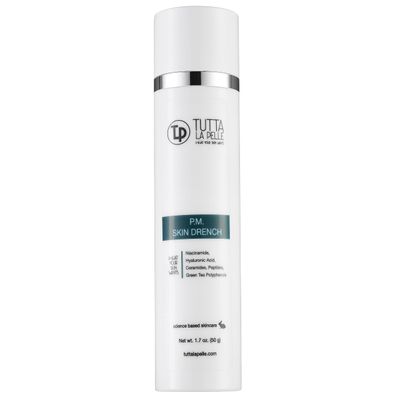 Tutta La Pelle Anti Aging Night Cream - Intense Hydrating Face Moisturizer - Enriched with Hyaluronic Acid, Ceramide, Peptides, Excellent Night Face Cream - Fragrance Free - Light Feeling - 1.7 oz