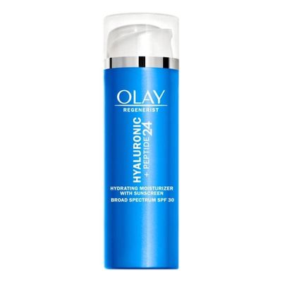 Olay Regenerist Hyaluronic Peptide 24 Face Moisturizer, Fragrance-Free, SPF 30, 1.7 oz