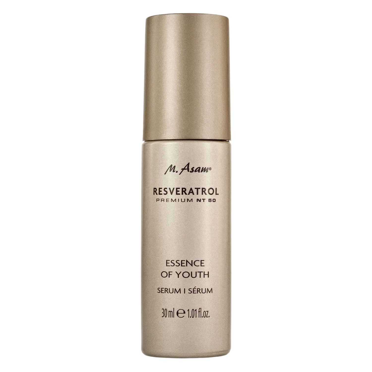 M. Asam RESVERATROL PREMIUM NT50 Essence of Youth Face Serum (1.01 Fl Oz) - High Concentration Anti-Aging Hyaluronic Acid Serum for Face with Precious Oils, Firms Smooths Skin, Reduces Wrinkles