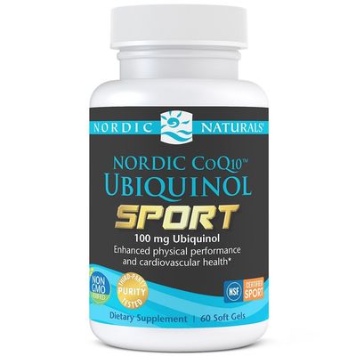 Nordic Naturals Nordic CoQ10 Ubiquinol Sport - 60 Mini Soft Gels - 100 mg Ubiquinol - Heart Health, Physical Performance, Cellular Energy Production - Non-GMO - 60 Servings